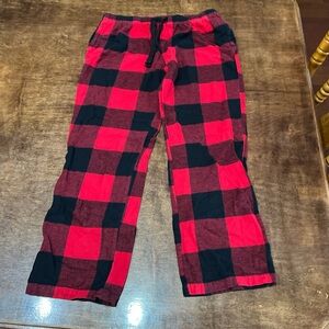Old Navy Kids Plaid Pajama Bottoms - Red and Black